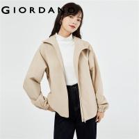 ราคา Giordanoผู้หญิง เสื้อคลุมทรงหลวมหน้าสั้นหลังยาวมีฮูด Free Shipping 05372744 (20475580764)