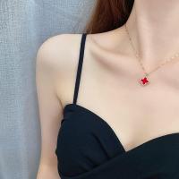 ราคา สร้อยคอแฟชั่น สร้อยคอใบโคลเวอร์ หัวใจ สร้อยคอหญิง (5966248954)