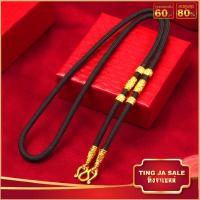 ราคา สร้อยคอห้อยพระ สร้อยคอเชือกร่ม คั่นทอง ยาว 20 26นิ้ว สร้อยพระ เชือกร่ม ทองเคลือบแก้ว สร้อยคอผู้ชาย สร้อยคอ (17447901123)