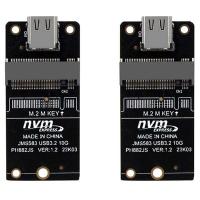 ราคา 4 Pcs TYPE C to M 2 Adapter M 2 to USB 3 2 Type C Adapter NVMe Enclosure Support M 2 SSD 2230 2242 2260 2280 (20816047808)
