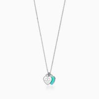 ราคา 100 Original Genuine T CO Necklace Sterling Silver 925 Enamel Heart Necklace Girlfriend Gift (19756455926)