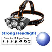 ราคา 5ไฟ ไฟฉายคาดศีรษะ LED หมุนได้ แสงปรับได้4ระดับ แบบชาร์จไฟในตัว ไฟฉายคาดหัว ไฟฉายกันน้ำ แสงสีขาว ไฟ ไฟฉาย LED SP172 (13716623367)