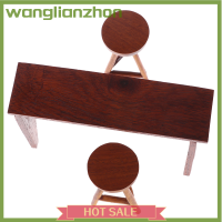 ราคา Wanglianzhon ชุดเก้าอี้โต๊ะบาร์ไม้1 12บ้านตุ๊กตาเครื่องตกแต่งร้านอาหารบ้านตุ๊กตา (20209486879)
