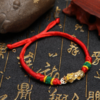 ราคา กำไลปี่เซียะคาบเงิน กำไลด้ายแดง กำไลมงคล กำไลเชือกแดง กำไลฮวงจุ้ย (19705159248)