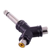 ราคา 1 4 6 5 mm 6 35 mm Mono Male AV Audio Plug to RCA Female Audio Jack Adapter Plastic Material 6 35 Female to RCA Male (13102910555)