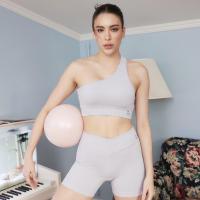 ราคา VAYA Chaya one shoulder shorts sporty ชุดเซตออกกำลังกาย โยคะ ฟิตเนส บรามีฟองน้ำ สายข้างเดียว (19050093014)