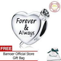 ราคา BAMOER Rose Forever Love Charm 925เงินสเตอร์ลิงสำหรับสร้อยข้อมือกำไลข้อมือ DIY เครื่องประดับ BSC480 (19663305145)