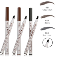 ราคา เมจิกเขียนคิ้วกันน้ำในรูปแบบเมจิก เขียนง่าย กันน้ำ ติดทนตลอดวันFine Sketch Liquid Eyebrow Pen (19922978027)