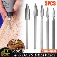 ราคา หัวเจาะแกะสลักไม้5ชิ้นชุดเครื่องมือโรตารีอุปกรณ์สว่านงานไม้ DIY สำหรับผู้ที่ชื่นชอบการแกะสลักไม้ (19993196015)
