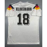 ราคา เสื้อบอล ย้อนยุค ทีมชาติ เยอรมัน 1990 เหย้า Retro Germany Home พร้อมเบอร์ชื่อ 18 KLINSMANN แชมป์บอลโลก World Cup Champions เรโทร คลาสสิค (20463430988)