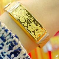 ราคา กำไลสายนาฬิกา แผ่นทองแท้ 0 2 กรัม ทองคำแท้ 96 5 ท้าวเวสสุวรรณ หยินหยาง มังกรคู่ ปี่เซียะคู่ ข้อมือสายมู (18088320164)