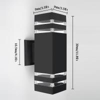 ราคา DunDun สีดำ ไฟติดผนังled Led สไตล์โมเดิร์น โคมไฟติดผนัง E27X2 โคมไฟติดผนังภายนอก โคมไฟผนังภายใน โคมไฟอ่านหนังสือ สวน กันน้ำ โคมไฟภายนอก (19535098656)
