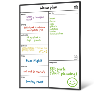 ราคา Magnetic Whiteboard Fridge Calendar Meal Planner and Shopping List White Board Memo Board and Family Planner Durable Easy Install (21116697474)