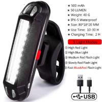 ราคา ไฟท้ายจักรยาน IPX 5กันน้ำ USB ชาร์จได้ไฟเตือน LED ติดท้ายจักรยานเพื่อความปลอดภัยอุปกรณ์เสริมสำหรับจักรยานจำนวน1ชิ้น (11673710142)