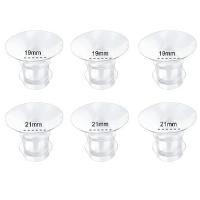 ราคา หน้าแปลน6ชิ้นขนาด19 21มม เข้ากันได้กับปั๊มหน้าอก Medela specta momcozy Tsrete willow kissbob mommed bellababy 24มม แผ่นรองอก ครีบลดอุโมงค์24มม ลงไปถึง19 21มม 3ชิ้น ชิ้น (19851192507)