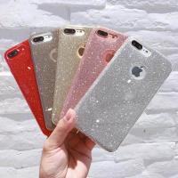 ราคา แฟชั่นแวววาวSparkly TPUเคสซิลิโคนฝาครอบผิวสำหรับiPhone 6 6S PureสีGlossyเคสสำหรับไอโฟนIPhone 6 6S Plus 7 7 Plus Plus XS Max XRกันกระแทกกันชนBack Cover (1584274572)