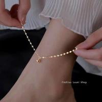 ราคา สร้อยข้อเท้า สร้อยข้อเท้าสำหรับผู้หญิง Anklet สร้อยข้อเท้าแฟชั่น สร้อยข้อเท้าสแตนเลส เรียบหรู (17935682060)