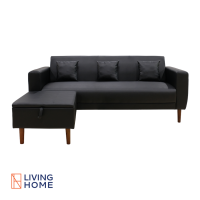 ราคา ผ่อน 0 Livinghome FurnitureMall โซฟา L Shape 3 ที่นั่ง ขาไม้ พร้อมสตูลเก็บของ รุ่น SNOW L มี 2 เเบบ ผ้า หนัง (19197305684)