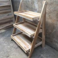 ราคา 3 ชั้นพับกลาง ชั้นวางไม้สัก พับได้ ขนาดกลาง ชั้นวางของชำร่วย ชั้นวางขนม ชั้นวางแซนวิช ชั้นวางต้นไม้ (16887869698)