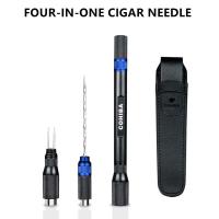 ราคา COHIBA 4 in 1 Metal Cigare Draw Enhancer Tool Portable Ciger Dredge Drilled Cigaar Punch Cutter Sharp Ciga Needles Smking Accessories (12654652532)