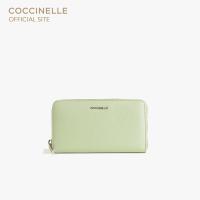 ราคา COCCINELLE กระเป๋าสตางค์ผู้หญิง รุ่น METALLIC สี CELADON GREEN (21007676874)