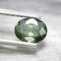 ราคา 1 10 ct พลอยแท้ เขียวส่อง ทรงไข่ สีเขียว เผาเก่า บางกะจะ (20427022616)