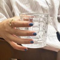 ราคา ส่งจากไทย แก้วน้ำ แก้วลายกริด แก้วทรงสูง แก้วใส แก้วเครื่องดื่ม แก้วกาแฟ แก้วลายโมเสก มินิมอล ถ่ายรูป คาเฟ่ แต่งห้อง 71010 71011 (16756169548)