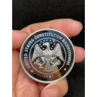 ราคา เหรียญเงินขัดเงาUnited States Constitution Bicentennial Alexander Hamilton น้ำหนัก24 02กรัมสวยเก่าเก็บ (17773764499)