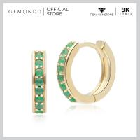 ราคา Gemondo ต่างหูทองคำ 9K ประดับมรกต Emerald ทรงต่างหูห่วง ขนาด 12 มม ต่างหูพลอยแท้ ต่างหูอัญมณี ต่างหูมรกต ของขวัญ (18914011174)