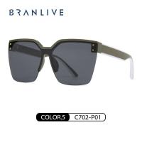 ราคา BRANLIVE DC ออกแบบแว่นตากันแดดกรอบสี่เหลี่ยมขนาดใหญ่ แว่นเท่ (18563799390)