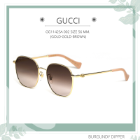 ราคา แว่นกันแดด GUCCI GG1142SA 002 SIZE 56 MM GOLD GOLD BROWN (16535688390)
