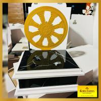 ราคา ฐานวางพระปูหินอ่อน สูง10cm พร้อมธรรมจักรสีทอง (18185588541)