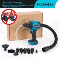 ราคา Hormy เครื่องเป่าลมไร้สายพร้อมหัวฉีดสำหรับแบตเตอรี่ Makita 18V เครื่องเป่าลม6IN1ไร้สายพร้อมหัวฉีดอเนกประสงค์ (21171037657)