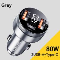 ราคา Essager 80W ที่ชาร์จแบตในรถ USB ชนิด C PD ชาร์จเร็วโทรศัพท์ชาร์จเร็วสำหรับ Iphone 14 13 Huawei Xiaomi Ipad แล็ปทอปแท็บเล็ต Samsung (20235316787)