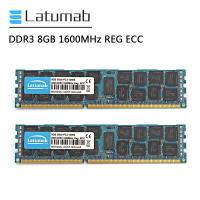 ราคา Latumab RAM DDR3 16G 2X8GB หน่วยความจำเซิร์ฟเวอร์1600MHz PC3 12800 REG ECCโมดูลหน่วยความจำภายในDDR3 (4870902727)