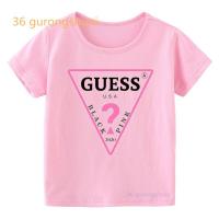 ราคา การออกแบบเดิมเสื้อยืดGUESS Tshirt Girl LISA JENNIE JISOO ROSÉ T Shirt For Girls Tops Tee korean styles Pink Children clothing Kids ClS 5XL (18450458790)