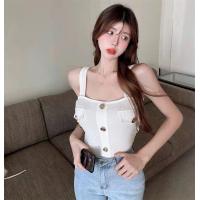 ราคา Cici 7252 เสื้อกล้ามครอปไหมพรมดีเทลซิปหน้า ชิคๆ สายแฟต้องไม่พลาด (17091830420)