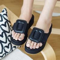 ราคา รองเท้าส้นตึก สูง2นิ้ว เสริมหน้าใส่เดินสบาย งานเกาหลี งานสานรอบตัว หน้าเข็มขัด งานคุณภาพดี พร้อมส่ง CB01 (16318812006)