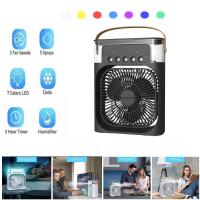 ราคา SP GOOD พัดลมมินิ 4 in 1 คูลเลอร์มินิสก์ท็อปแบบพกพา USB พัดลมแอร์มินิ พัดลมไอน้ำเย็น โปร่งใส พัดลมตั้งโต๊ะในบ้าน พัดลมไอเย็นพกพา มินิพัดลมแบบพกพาเครื่องฟอกอากาศ ไฟ LED 7สี (19768109095)