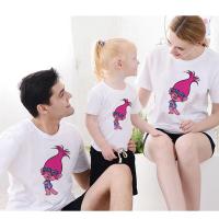 ราคา เสื้อยืดพิมพ์ลายการ์ตูน Poppy Trolls สำหรับเด็กเสื้อยืดสำหรับครอบครัวพ่อแม่และเด็กเสื้อยืดแขนสั้น (20679424577)