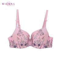 ราคา Xi Ke Wienna DB32400 ชุดชั้นใน เวียนนา เสื้อชั้นใน Romantic Print push up มีโครง ไซซ์ BCD 32 36 สีชมพู Carnation Tulip (20369470870)