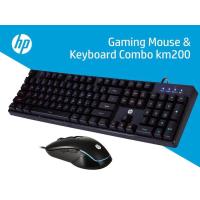 ราคา KM200 KEYBOARD MOUSE คีย์บอร์ด เมาส์สาย HP LED 2400DPI การออกแบบที่หรูหราและเรียบง่าย ประกัน 1 ปี ของแท้ (16445317093)