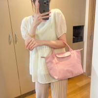 ราคา 100 แท้ เดิม Longchamp ร้านค้าอย่างเป็นทางการกลีบถุงไนลอนสีชมพู L1899ขนาดใหญ่ที่มีด้ามยาว L2605ขนาดกลางก้านยาว L1621ขนาดเล็กสั้นจับถุงสิริ (19126876942)