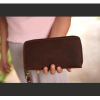 ราคา กระเป๋าสตางค์ ใบยาว กระเป๋า Leather Bag กระเป๋า หนังวัวแท้ 100 พร้อมส่ง CT80 (19066832686)