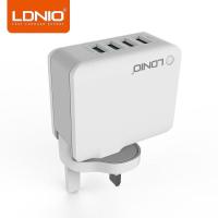 ราคา หัวชาร์จเร็ว อะแดปเตอร์ชาร์จไฟ USB 4 พอร์ต ชาร์จเร็ว สามารถชาร์จได้ พร้อมกัน 4 เครื่อง LDNIO 4U Adapter (10571084033)