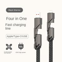 ราคา สายชาร์จสายชาร์จ USB เร็วแบบ4 In 1สำหรับ Xiaomi OPPO Samsung โทรศัพท์มือถือสายชาร์จแท็บเล็ต (18602271439)