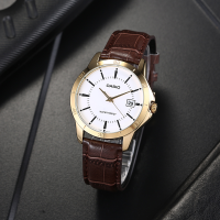 ราคา Win Watch Shop นาฬิกา Casio รุ่น MTP V004GL 7A นาฬิกาผู้ชาย สายหนัง หน้าปัดสีขาว ของแท้ 100 ประกันสินค้า 1 ปีเต็ม (1571528611)