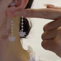 ราคา ต่างหูเซอร์คอนลายดอกไม้สีขาวสไตล์เกาหลีต่างหูตุ้มหูหรูหราสำหรับผู้หญิงต่างหูพู่รูปใบไม้ผีเสื้อเครื่องประดับอัญมณีสำหรับงานแต่งงานงานเลี้ยง (19844025386)