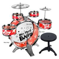 ราคา กลองชุด 5 ใบ Jazz Drum กลองของเล่นเด็ก มาพร้อมเก้าอี้ และไม้กลอง พร้อมอุปกรณ์ ครบชุด ช่วยให้น้องๆฝึกทักษะแยกประสาทสัมผัส (1198296438)