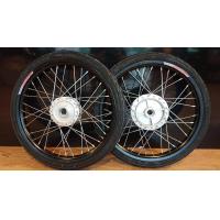 ราคา ชุดล้อดำ YOKO ขอบเรียบ 1 40x2 ใส่ดุมเดิมพร้อมลูกปืน ยางนอก ยางในเบอร์ 2 00 17 พร้อมใส่ W110iW125i ปลาวาฬ (17302221978)